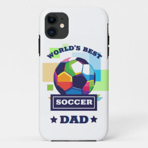 Capa Para iPhone 11 O melhor Pai de futebol do mundo   Presente de Dia