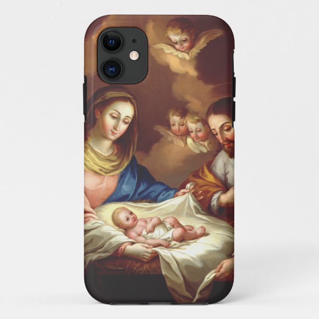 Capa Para iPhone 11 O Nascimento de Jesus Cristo (Verso)
