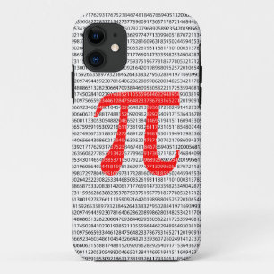 Capa Para iPhone 11 O número vermelho pi é um símbolo constante mat