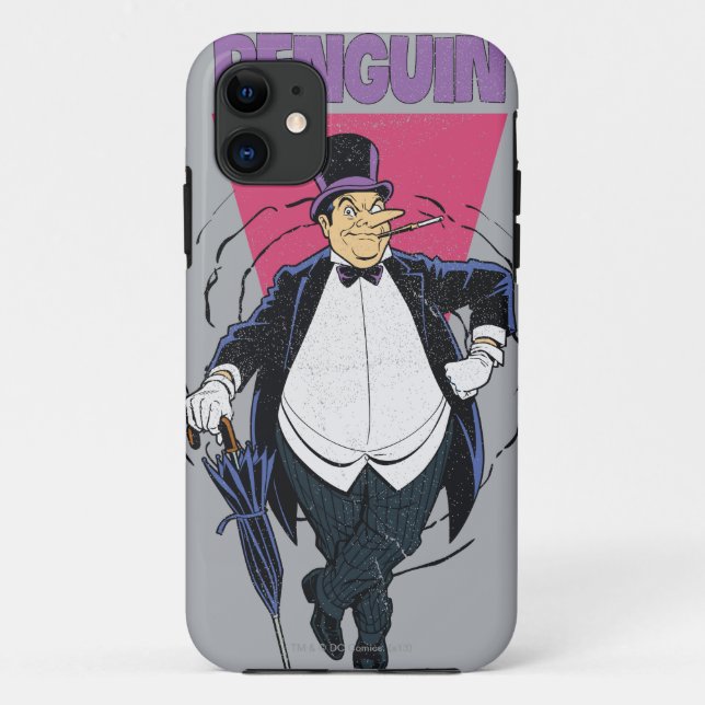 Capa Para iPhone 11 O pinguim - Gráfico em desgosto (Verso)