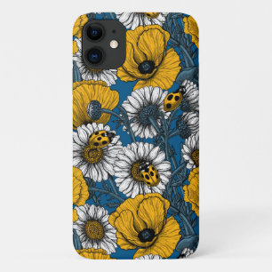 Capa Para iPhone 11 O prado em amarelo e azul