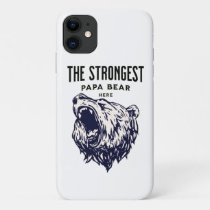 Capa Para iPhone 11 O Urso Papa Mais Forte, Personalizar Dia de os pai