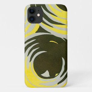 Capa Para iPhone 11 O vintage retro do jazz do art deco circunda o