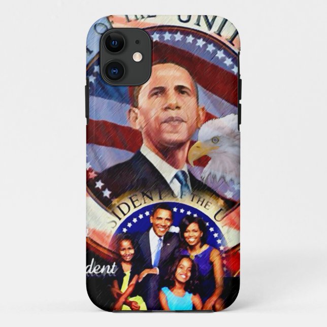 Capa Para iPhone 11 Obama, 45º Presidente dos Estados Unidos_ (Verso)