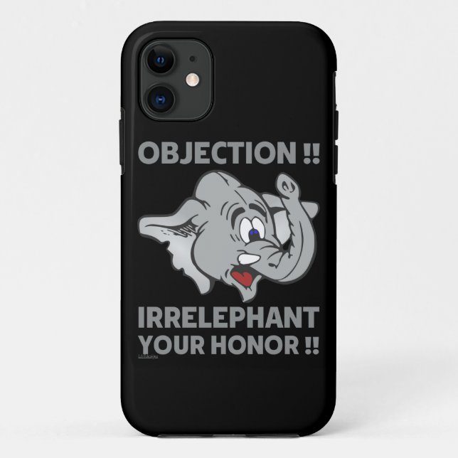 CAPA PARA iPhone 11 OBJEÇÃO! IRRELEPHANTE SUA HONRA! (Verso)