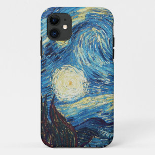 Capa Para iPhone 11 Obra-Prima Vintage Azul Noite Estrelada de Van Gog