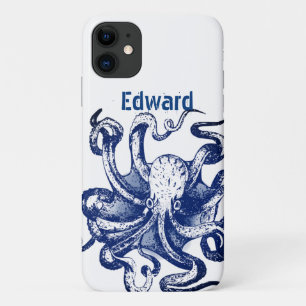 Capa Para iPhone 11 Octopus azul