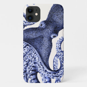 Capa Para iPhone 11 Octopus Azul Paisagem