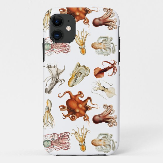 Capa Para iPhone 11 Octopus Cephaloposo Oceânico (Verso)
