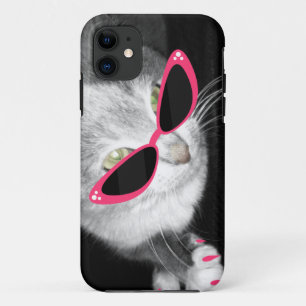 Capa Para iPhone 11 Óculos de sol do gato eu telefono ao caso 5