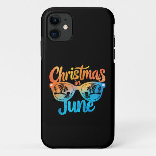 Capa Para iPhone 11 Óculos de Sol Natal em Junho Férias de Verão Diver