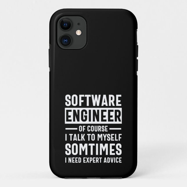 Capa Para iPhone 11 Oferta engraçada de Engenheiro de software de prog (Verso)