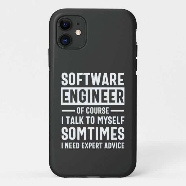 Capa Para iPhone 11 Oferta engraçada de Engenheiro de software de prog (Verso)