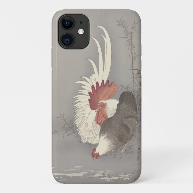 Capa Para iPhone 11 Ohara KChoose Rooster e Hen (Verso)