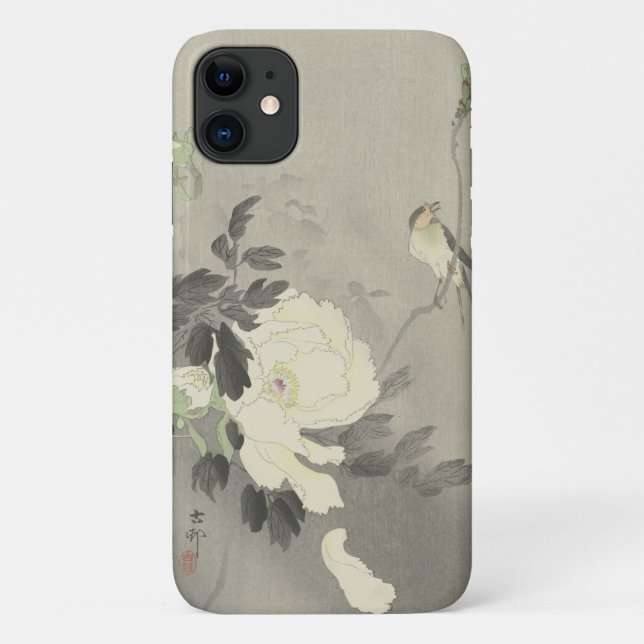 Capa Para iPhone 11 Ohara Knut Swallow com Peony (Verso)