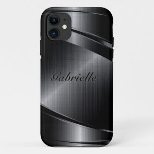 Capa Para iPhone 11 Olho de alumínio esmagado de Design preto com manc