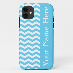Capa Para iPhone 11 Onda Chevron do surf de Barbados com nome