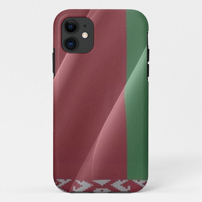 Capa Para iPhone 11 Onda de bandeira da Bielorrússia - (Verso)