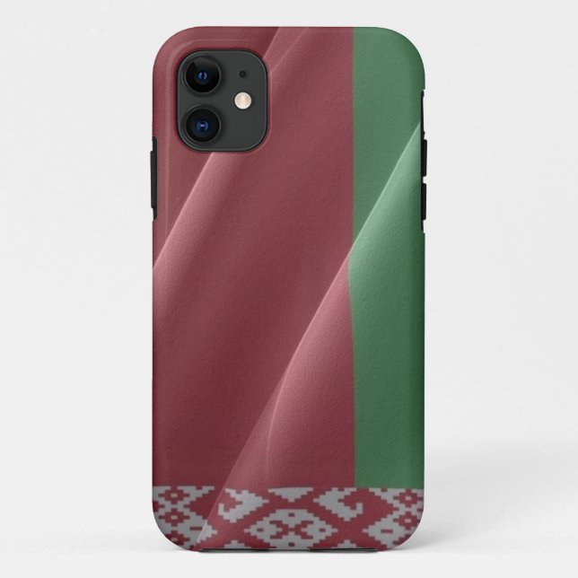 Capa Para iPhone 11 Onda de bandeira da Bielorrússia - (Verso)