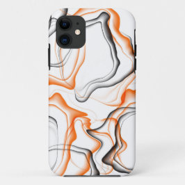 Capa Para iPhone 11 Ondas abstrato Laranja