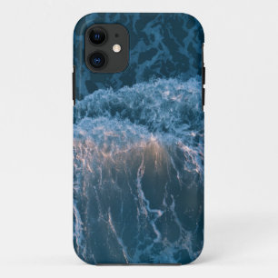 Capa Para iPhone 11 Ondas Azuis Maravilhosas
