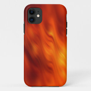 Capa Para iPhone 11 Ondas de gradiente de cor - vermelho laranja