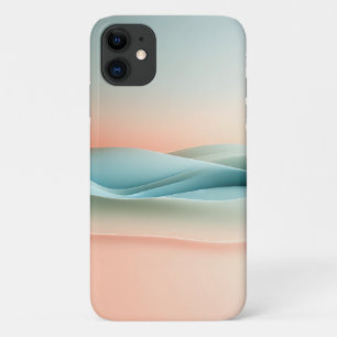 Capa Para iPhone 11 Ondas de Gradiente Pastel Minimalista - Moderno Ab