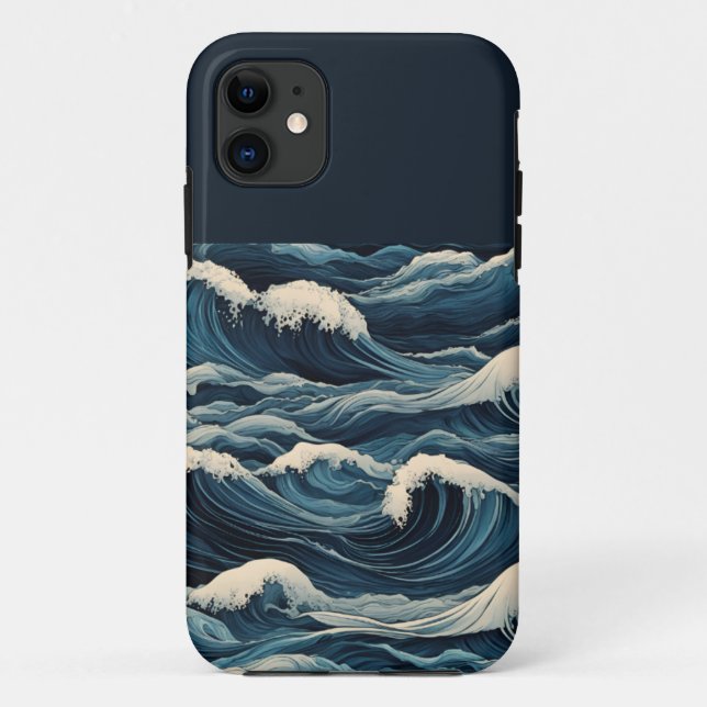 Capa Para iPhone 11 Ondas de tsunami (Verso)