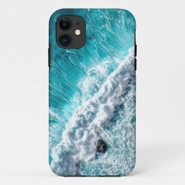 Capa Para iPhone 11 Ondas do Mar bonito | Melhor presente para amantes (Verso)