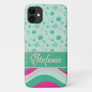 Capa Para iPhone 11 Ondas e flores retrorreflectoras
