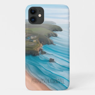 Capa Para iPhone 11 Ondas e penhascos de parede de porrada