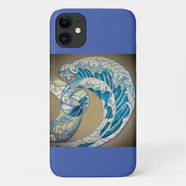 Capa Para iPhone 11 Ondas oceânicas (Verso)