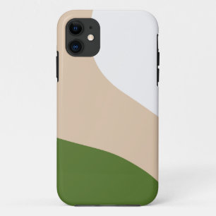 Capa Para iPhone 11 Ondas Simples - Branco, Areia e Verde