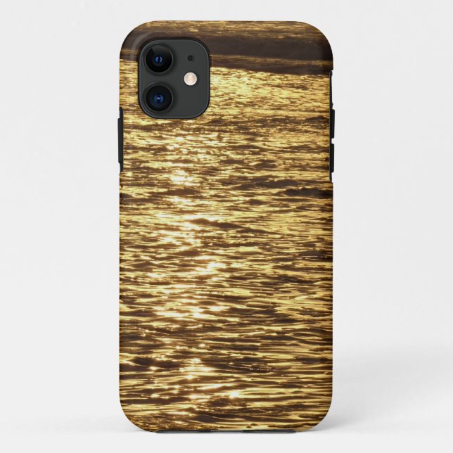 Capa Para iPhone 11 Ondas Sunset da Califórnia (Verso)