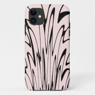 Capa Para iPhone 11 Onde a arte se encontra pensada em preto e rosa