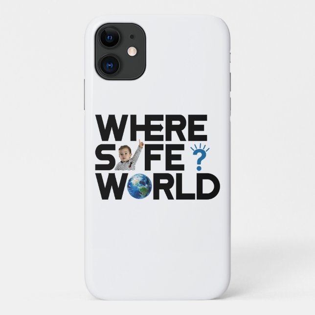 Capa Para iPhone 11 Onde está o mundo seguro? Queremos liberdade e paz (Verso)
