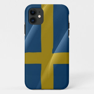 Capa Para iPhone 11 Ondulação da bandeira da suecia -