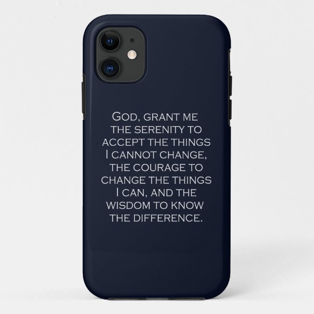 Capa Para iPhone 11 Oração da Serenidade Fonte Copperplate Gothic Ligh (Verso)