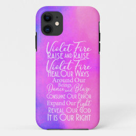Capa Para iPhone 11 Oração Violeta Contra Incêndios: Intenção Positiva