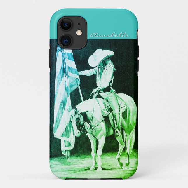 Capa Para iPhone 11 Orações de Stampede (teal) (Verso)