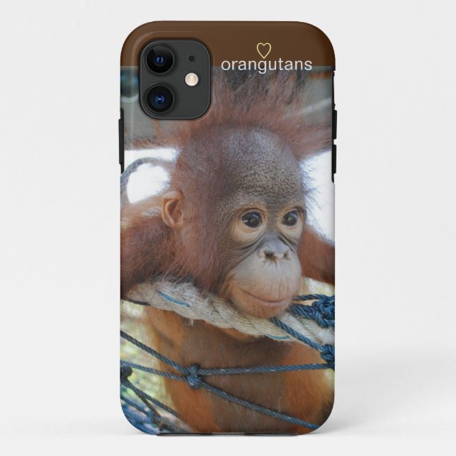 Capa Para iPhone 11 Orangutan Baby Doris (Verso)