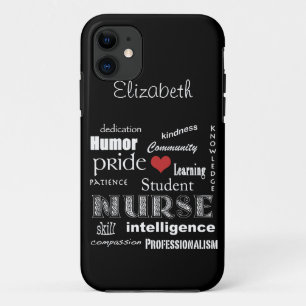 Capa Para iPhone 11 Orgulho-Atributos /Ebony da enfermeira de