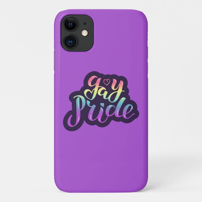 Capa Para iPhone 11 Orgulho gay (Verso)