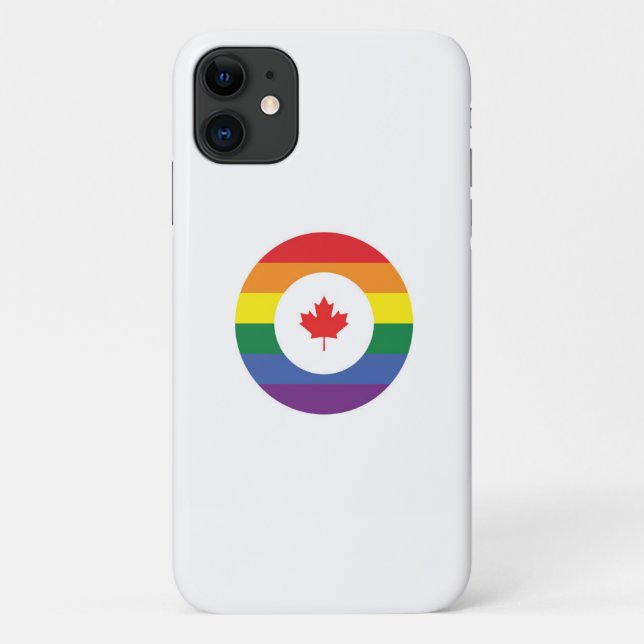 Capa Para iPhone 11 Orgulho gay do Canadá (Verso)
