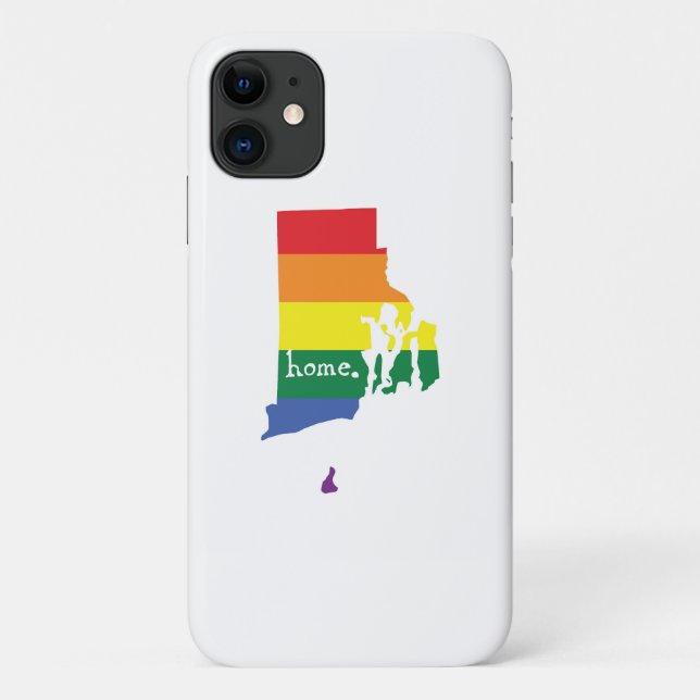 Capa Para iPhone 11 Orgulho gay| Rhode Island (Verso)
