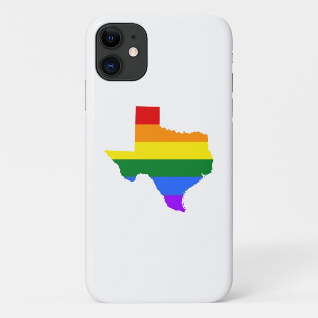 Capa Para iPhone 11 Orgulho gay| Texas Rainbow (Verso)