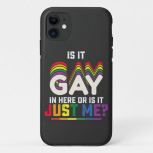 Capa Para iPhone 11 Orgulho LGBT É Gay Aqui Ou É Só Eu