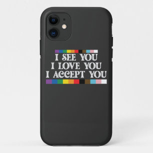 Capa Para iPhone 11 Orgulho LGBT Eu Vejo O Amor Aceito Você
