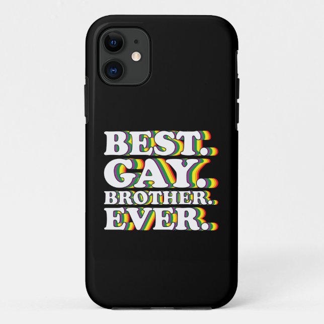 Capa Para iPhone 11 Orgulho LGBTQ do Melhor Irmão Gay (Verso)