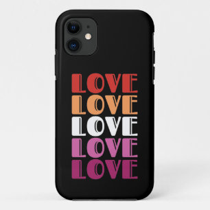 Capa Para iPhone 11 Orgulho LGBTQ Lésbica do Amor